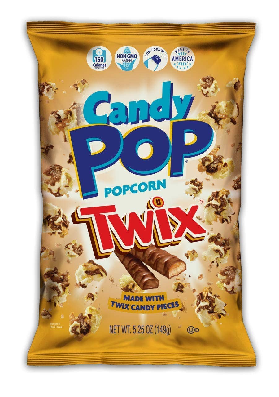 Candy Pop Twix Covered Popcorn