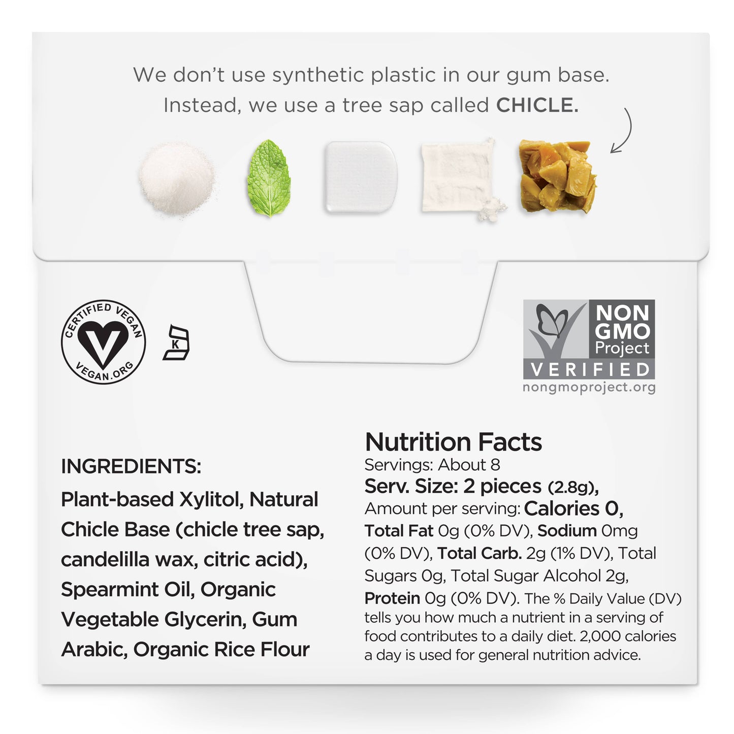 Simply Gum - Sugar Free Spearmint Gum - Natural Chewing Gum