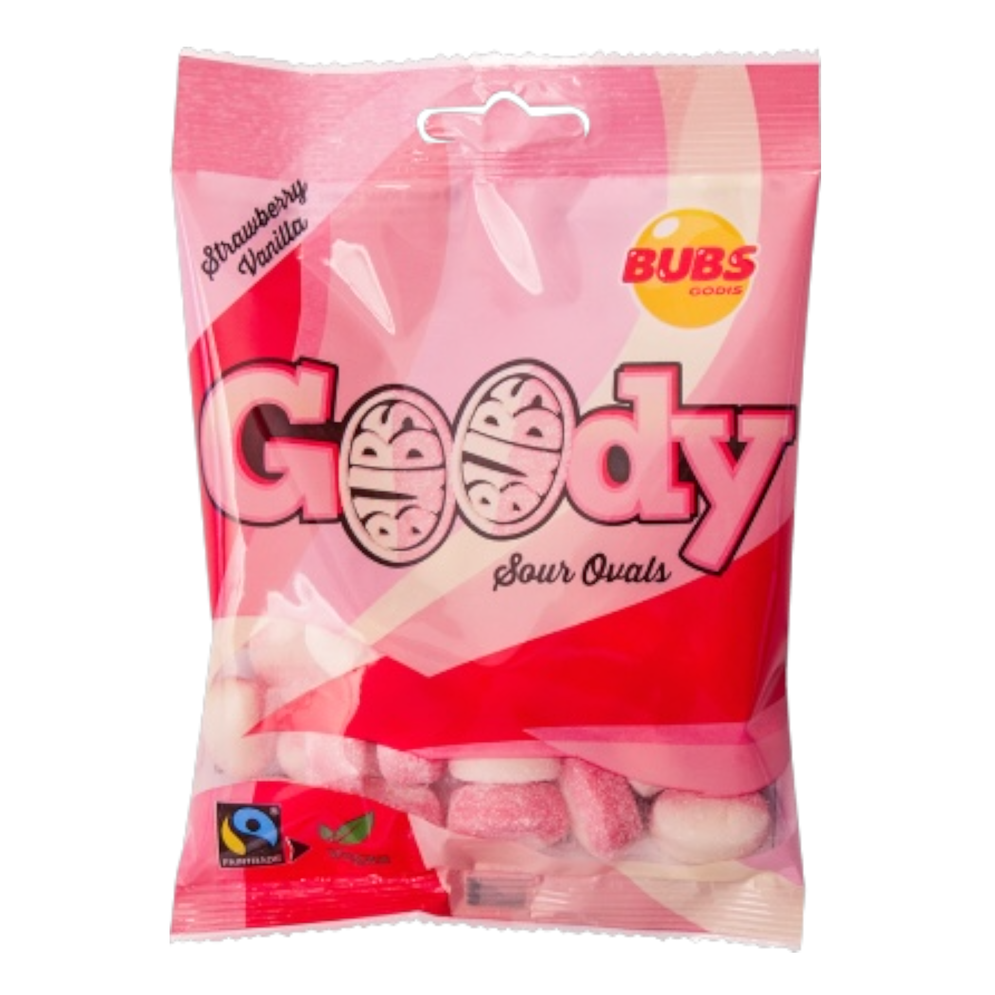 Bubs Strawberry Vanilla Sour Ovals Swedish Candy