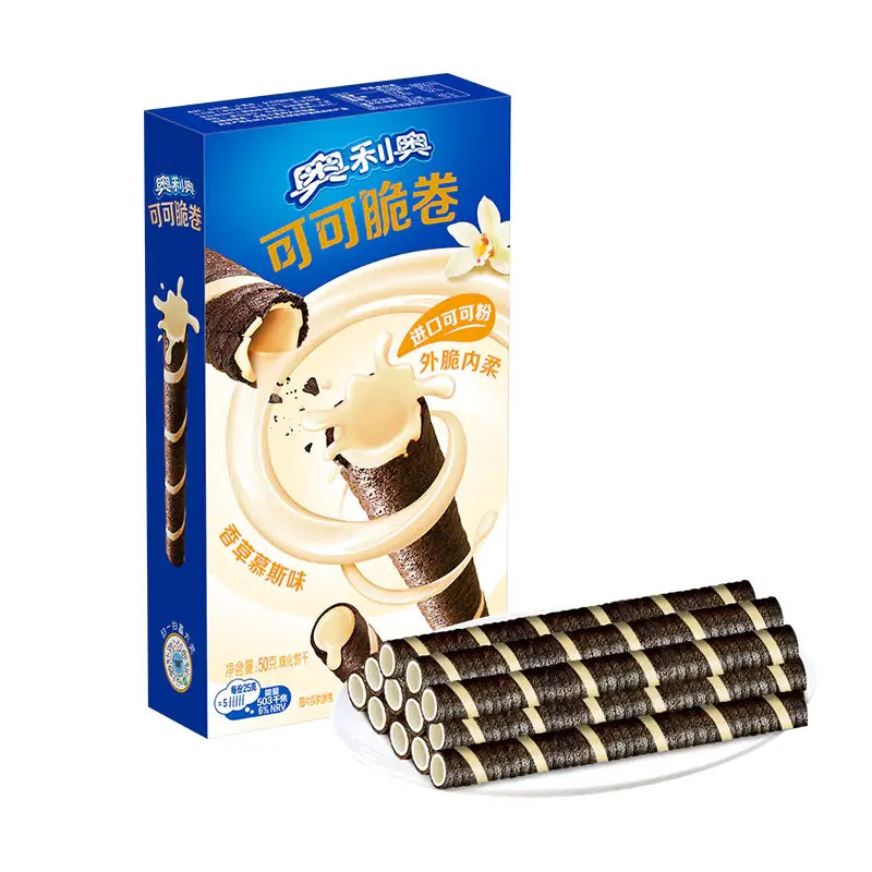 Exotic Oreo - Crisp Roll Vanilla Mousse Wafers