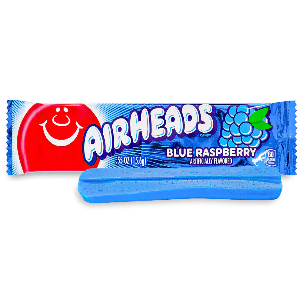 Airheads Taffy Candy Bars - Blue Raspberry