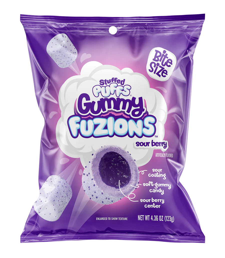 Stuffed Puffs Fuzions Sour Berry Filled Marshmallow Bites