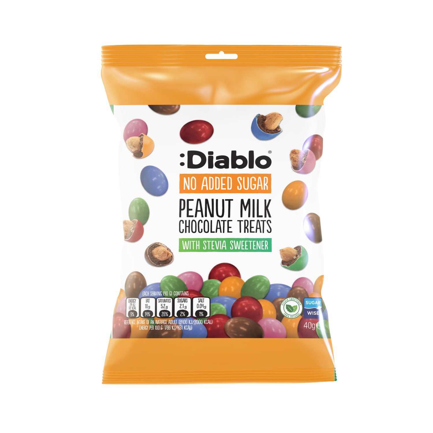 :Diablo No Added Sugar Peanut Milk Chocolate Treat