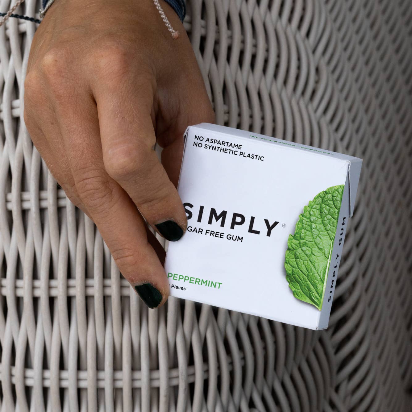 Simply Gum - Sugar Free Peppermint Gum - Natural Chewing Gum