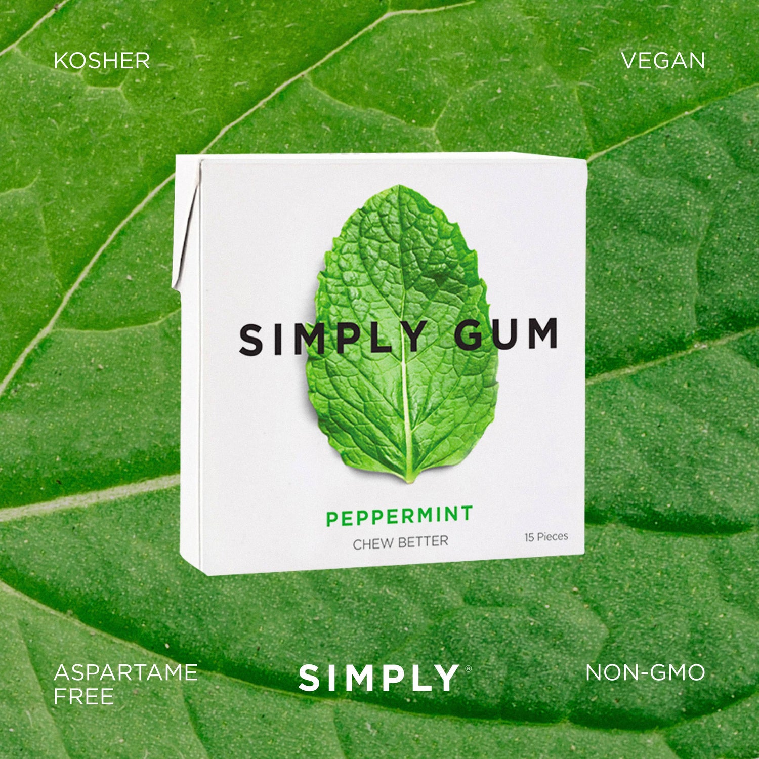 Simply Gum - Peppermint - Natural Chewing Gum