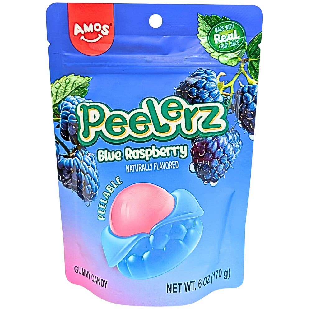 Amos Peelerz Gummy Blue Raspberry