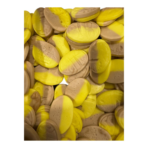Bubs Candy Caramel Banana (Sweet Banana Toffee Ovals - Swedish Candy) - 100g