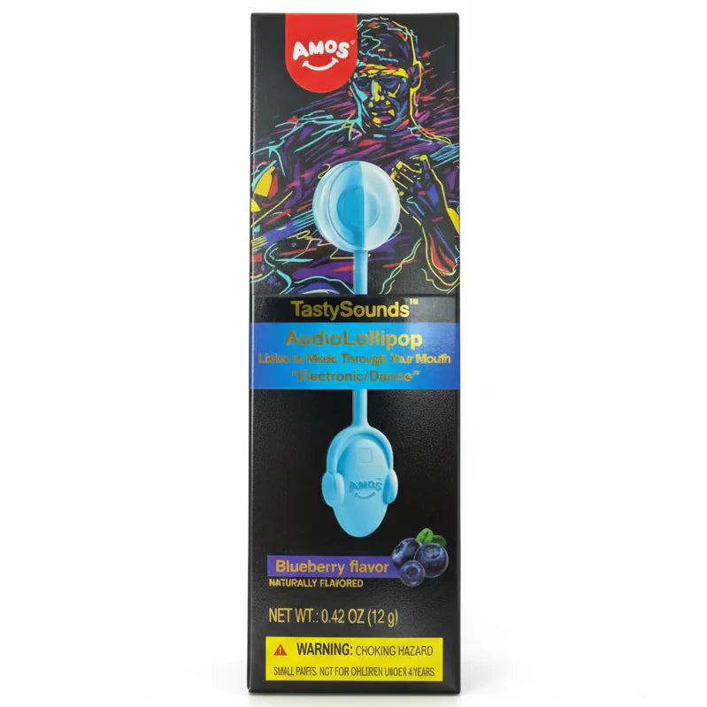 Amos TastySounds Audio Lollipop Blueberry