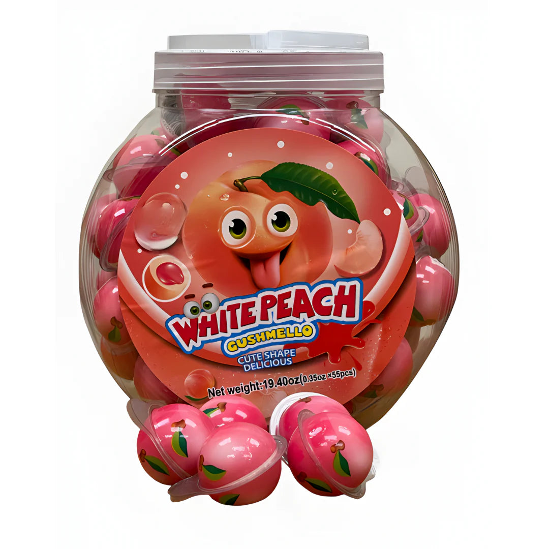 Gushmello Liquid Filled Gummy White Peach Candy