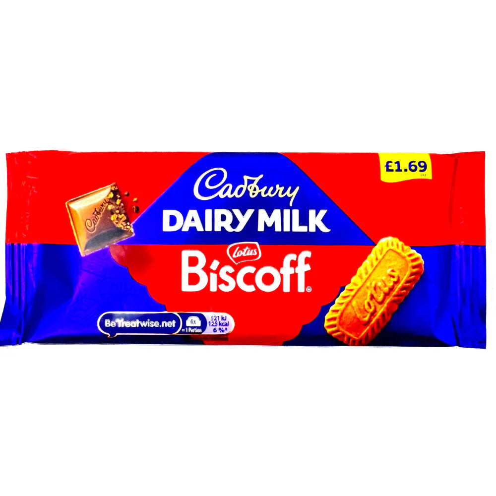 Cadbury Dairy Milk With Lotus Biscoff Chocolate Bar