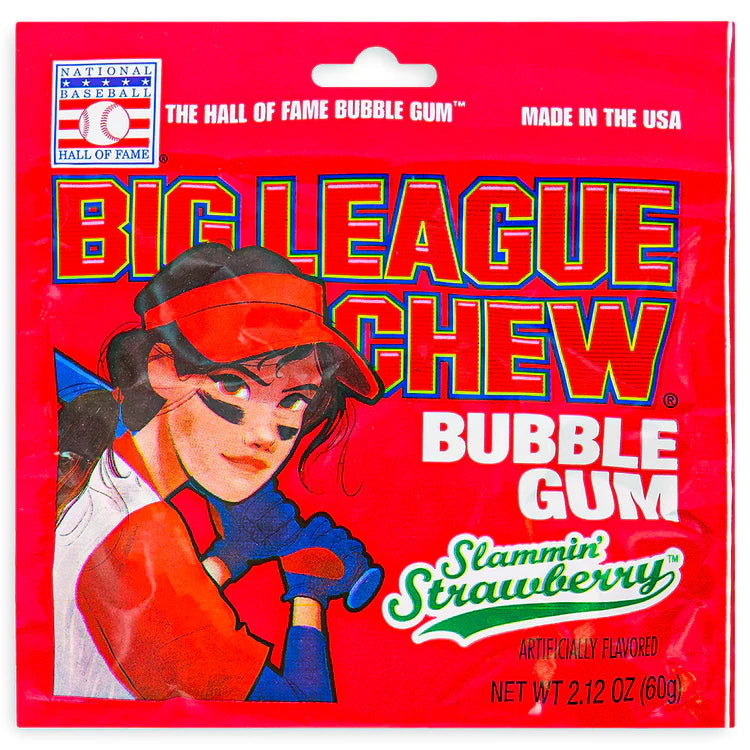 Big League Chew Bubble Gum Slammin' Strawberry