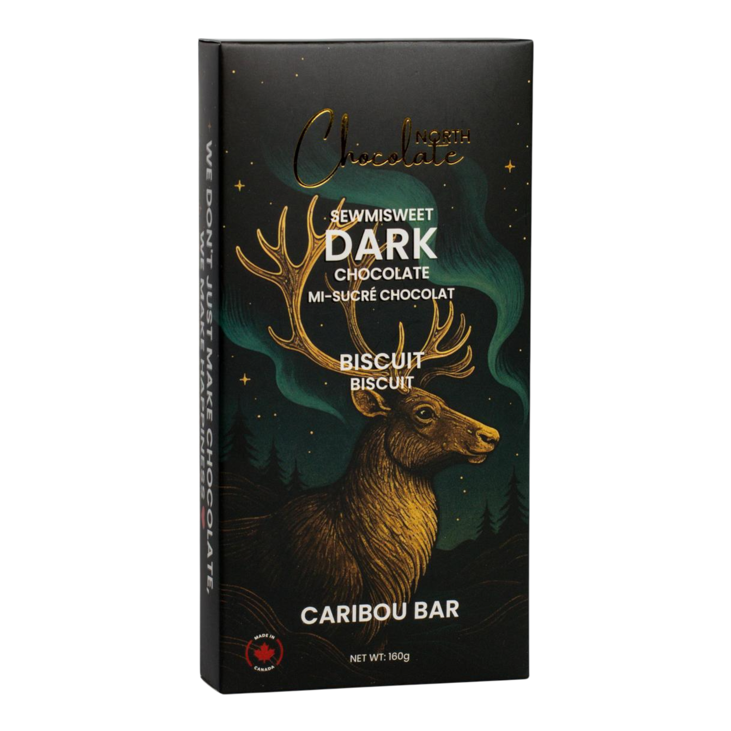 North Chocolate – Caribou Bar – Biscuit Dark Chocolate (Dubai Style Bar)