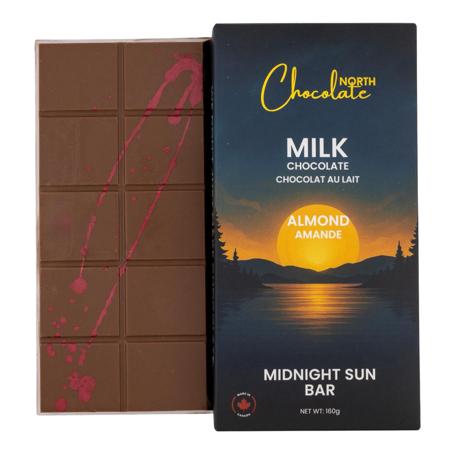 North Chocolate – Midnight Sun Bar – Almond Milk Chocolate (Dubai Style Bar)