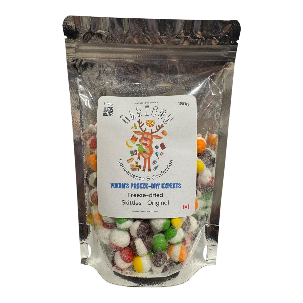 Packaged candy with a visible brand label on a white background