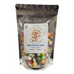 Packaged candy with a visible brand label on a white background