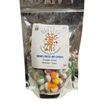 Packaged freeze-dried Skittles - Sour candy with a visible brand label.