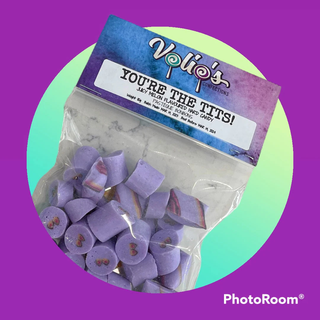 Volio’s Confections - You're the Tits Hard Candy - 80g - Gag Gift