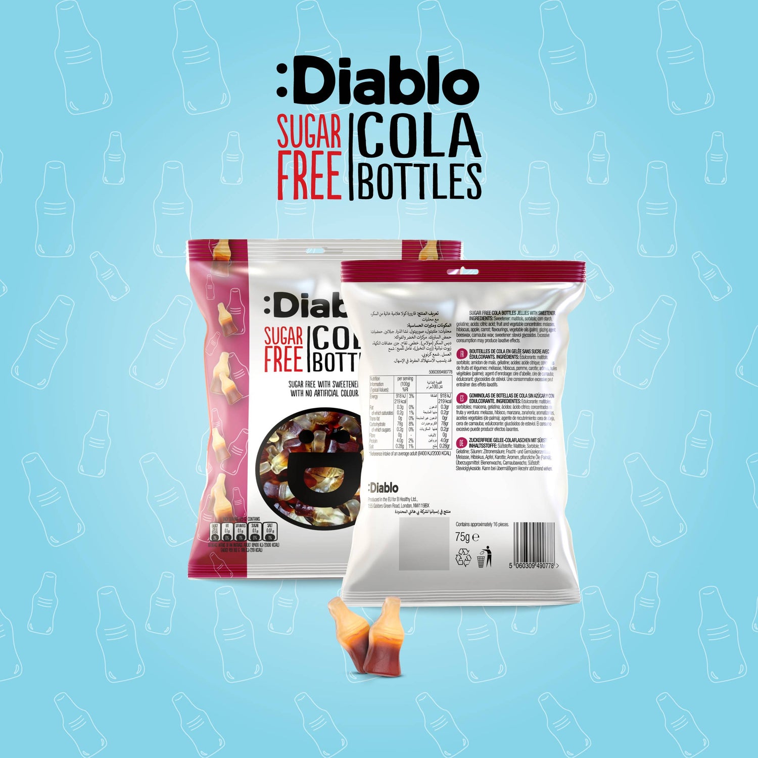 :Diablo Cola Bottles Sweets