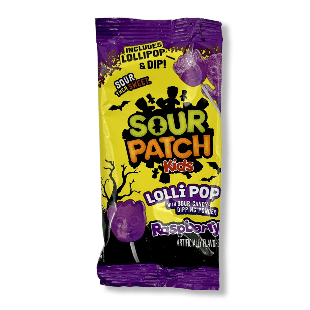 Sour Patch Kids Lollipops with Sour Candy Dipping Powder