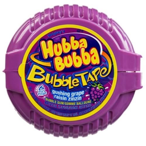 Wrigley's Hubba Bubba Bubble Tape Gushing Grape Bubble Gum - 56g