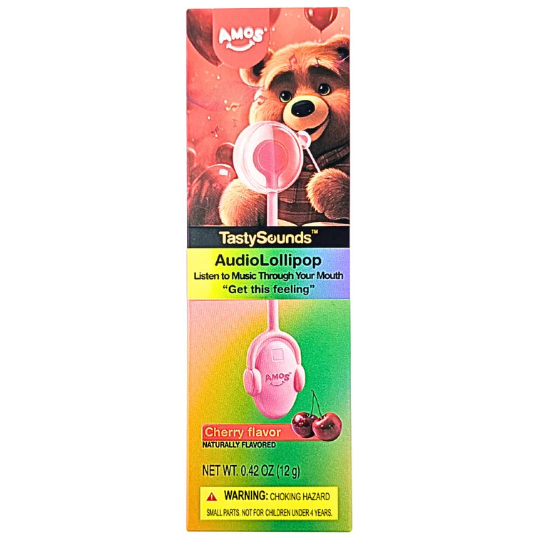 Amos TastySounds Audio Lollipop - Cherry
