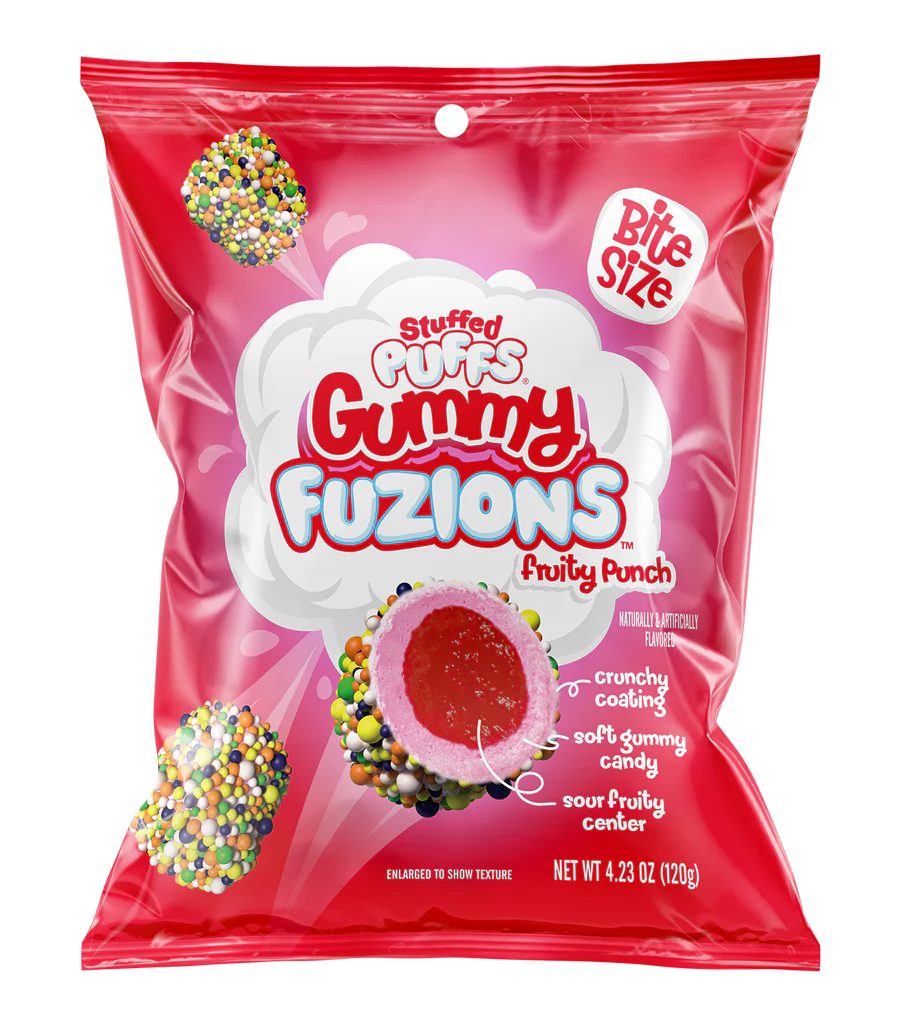 Stuffed Puffs Fuzions Fruity Punch Filled Marshmallow Bites